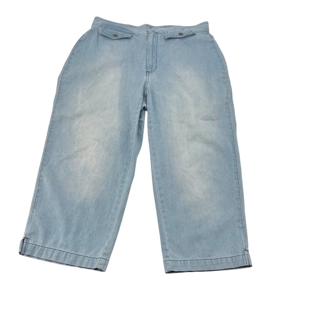 Liz Claiborne Light Wash Denim Straight-Leg Womens Jeans Size 14 Tabitha Style